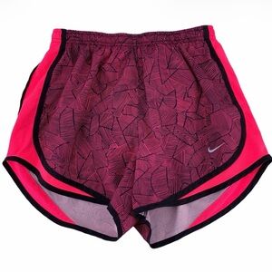 Nike Women's Hot Pink Geometric Athletic Shorts